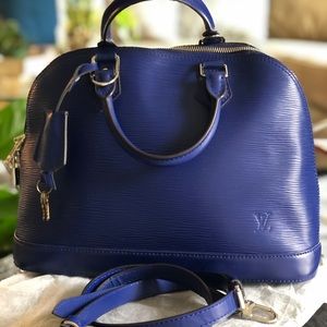 LOUIS VUITTON Alma PM Epi Leather  Blue FL0123